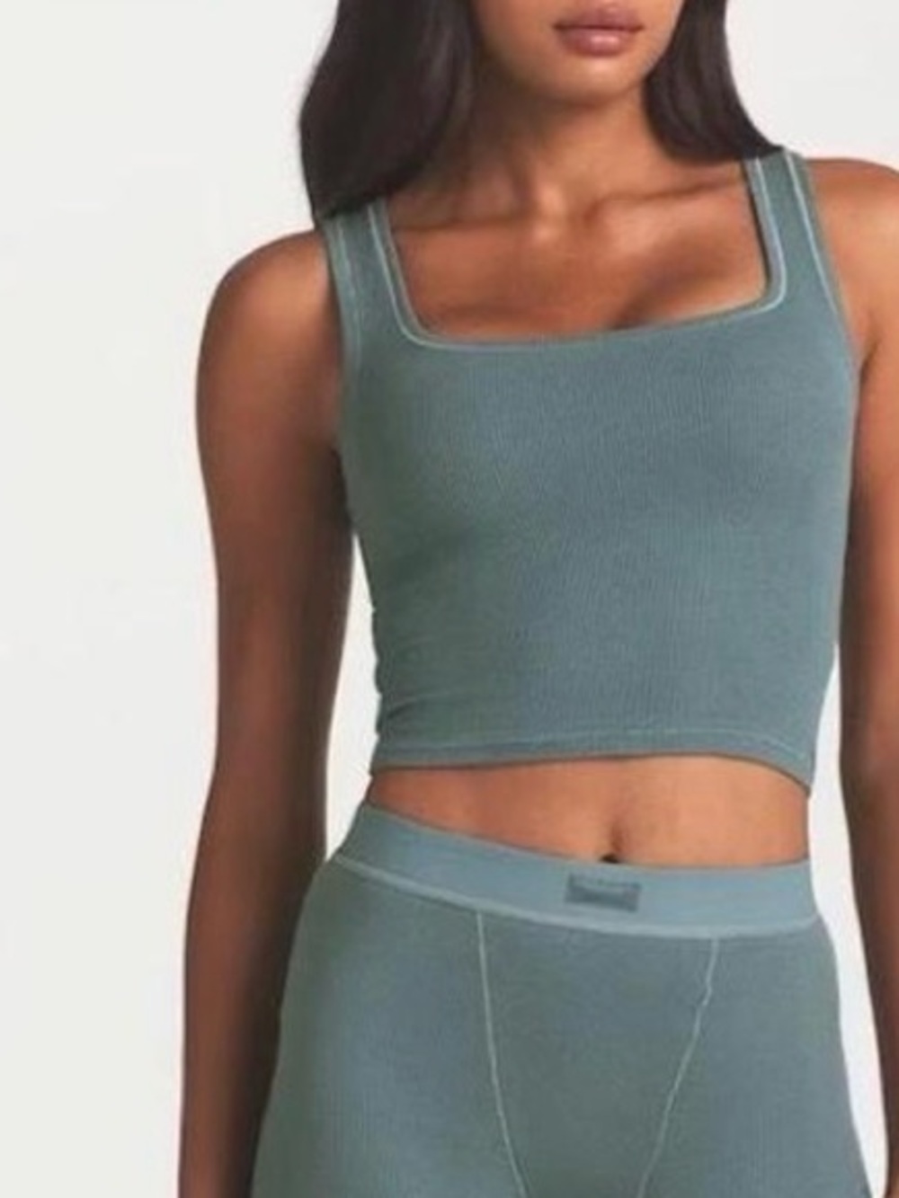 Skims cotton ribbed tank in kyanite size S